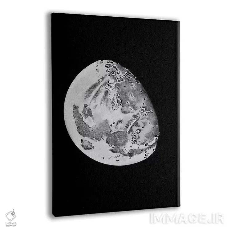 تابلو دکوراتیو مراحل ماه V اثر پتنت پرینت استور - نمای پرسپکتیو محصول