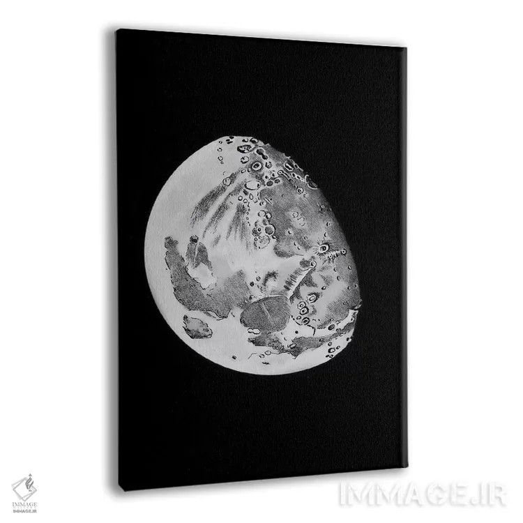 تابلو دکوراتیو مراحل ماه V اثر پتنت پرینت استور - نمای پرسپکتیو محصول