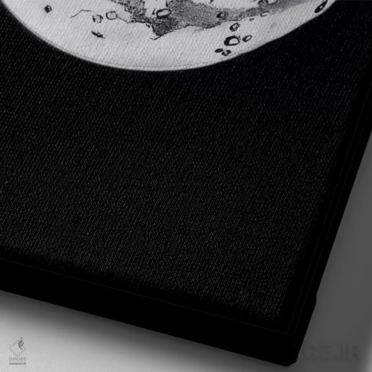 تابلو دکوراتیو مراحل ماه VI اثر پتنت پرینت استور - نمای نزدیک بافت بوم