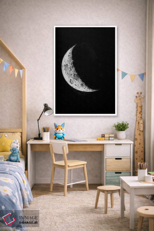 تابلو دکوراتیو مراحل ماه I اثر پتنت پرینت استور - D1W