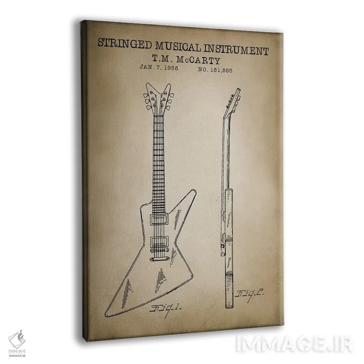 تابلو دکوراتیو ساز زهی اثر پتنت پرینت استور - نمای پرسپکتیو محصول