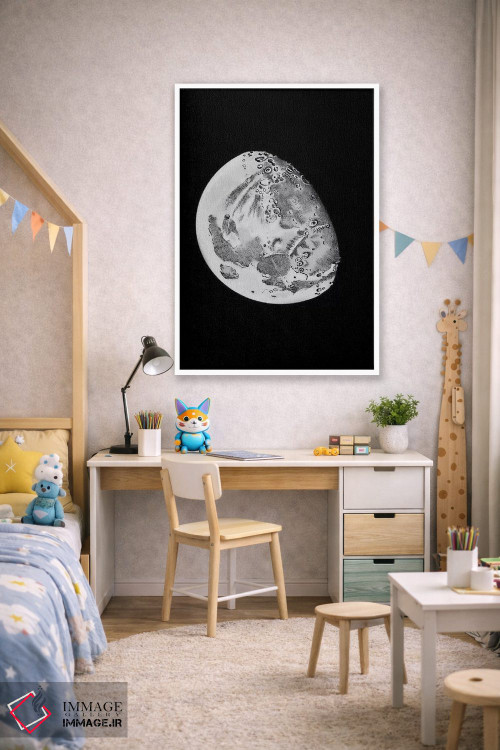 تابلو دکوراتیو مراحل ماه V اثر پتنت پرینت استور - D1W