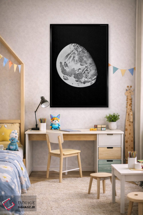 تابلو دکوراتیو مراحل ماه V اثر پتنت پرینت استور - D3B