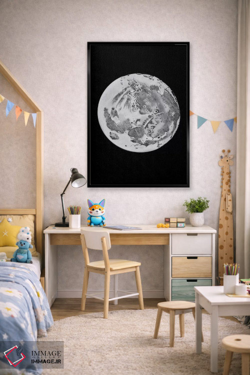 تابلو دکوراتیو مراحل ماه VI اثر پتنت پرینت استور - D3B