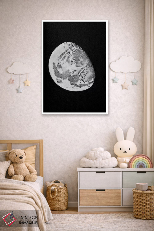 تابلو دکوراتیو مراحل ماه V اثر پتنت پرینت استور - D6W