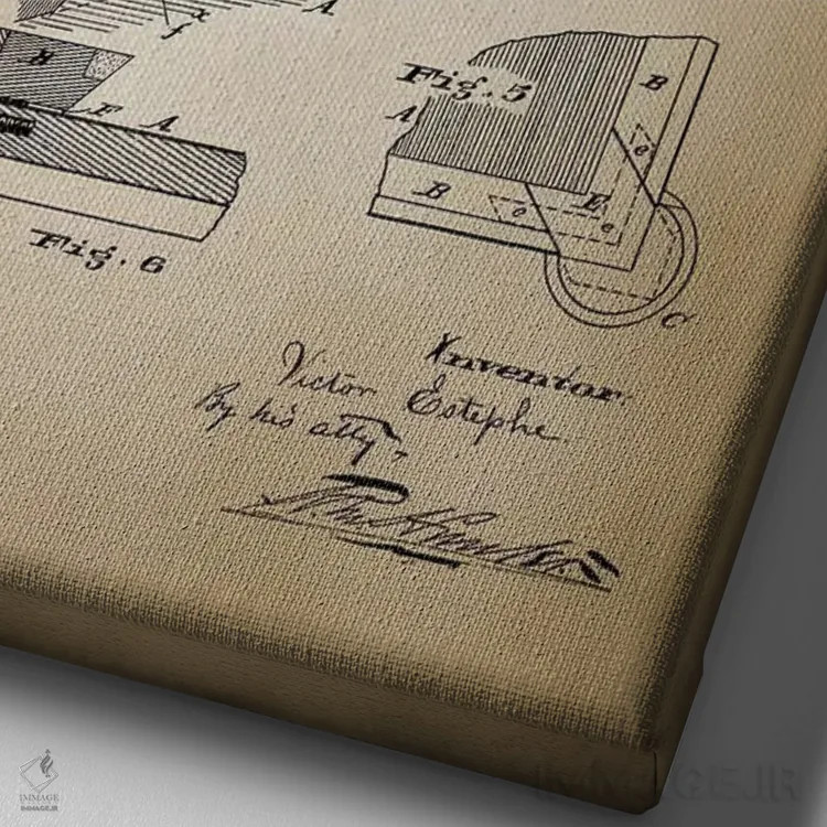 تابلو دکوراتیو بیلیارد I اثر پتنت پرینت استور - نمای نزدیک بافت بوم