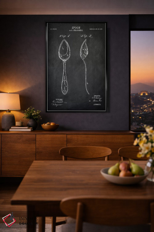 تابلو مدرن قاشق اثر پتنت پرینت استور - D2B