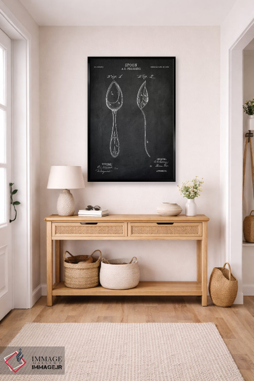 تابلو مدرن قاشق اثر پتنت پرینت استور - D6B