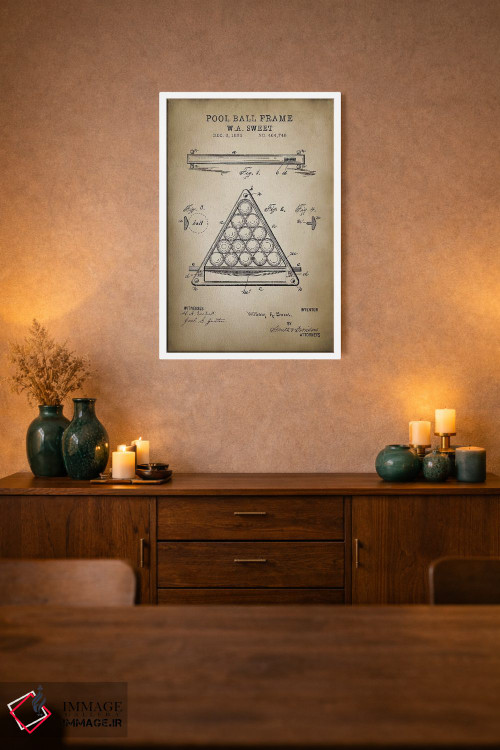تابلو مدرن بیلیارد III اثر پتنت پرینت استور - D1W