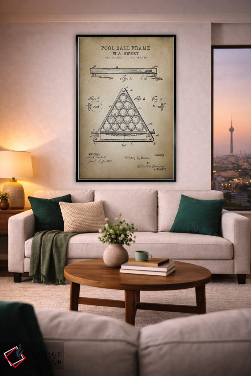 تابلو مدرن بیلیارد III اثر پتنت پرینت استور - D2B