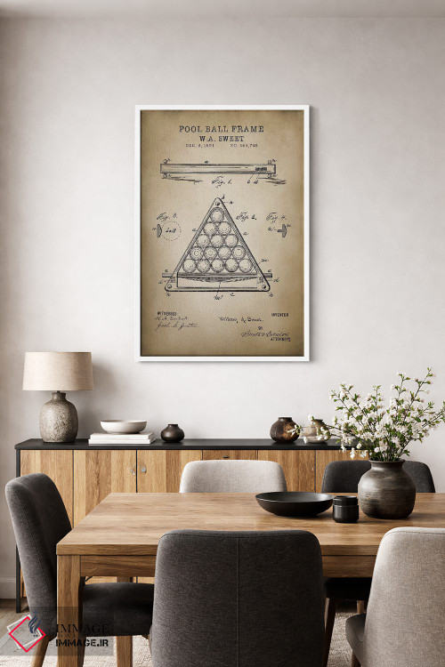 تابلو مدرن بیلیارد III اثر پتنت پرینت استور - D4W
