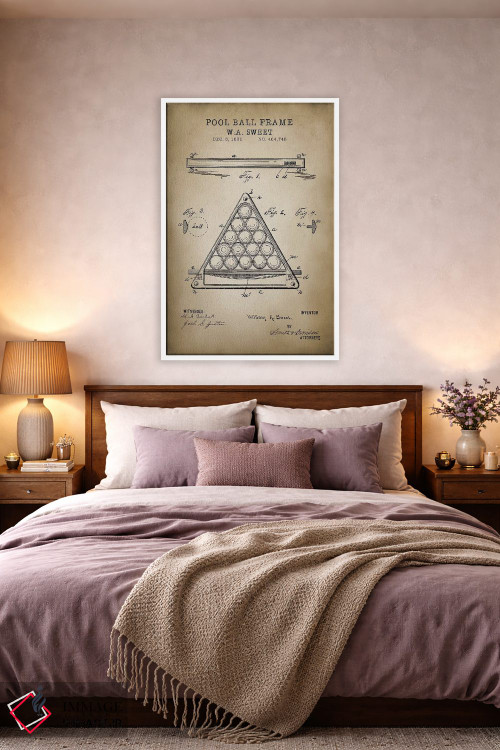 تابلو مدرن بیلیارد III اثر پتنت پرینت استور - D3W