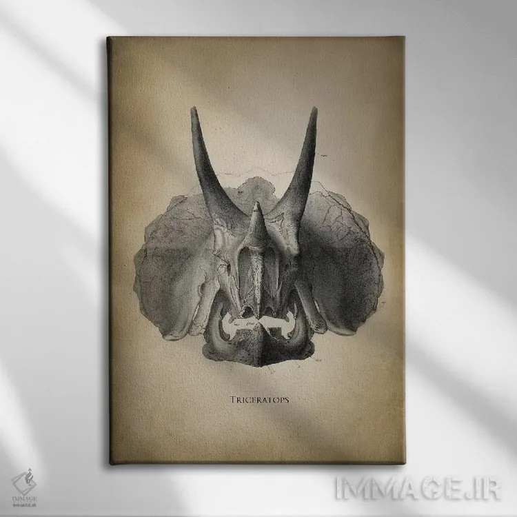 تابلو دکوراتیو تری سراپتوس اثر پتنت پرینت استور - نمای روبهرو روی دیوار