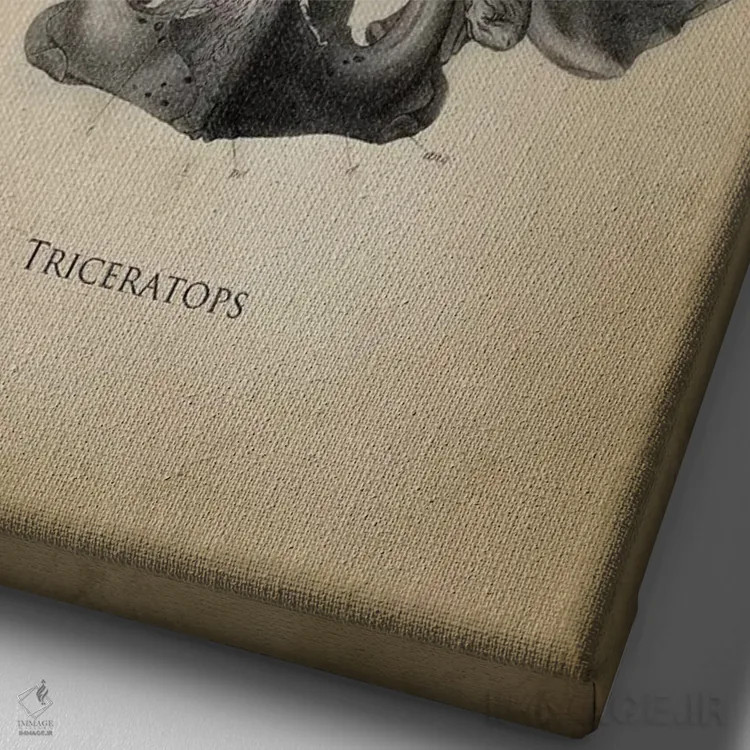 تابلو دکوراتیو تری سراپتوس اثر پتنت پرینت استور - نمای نزدیک بافت بوم