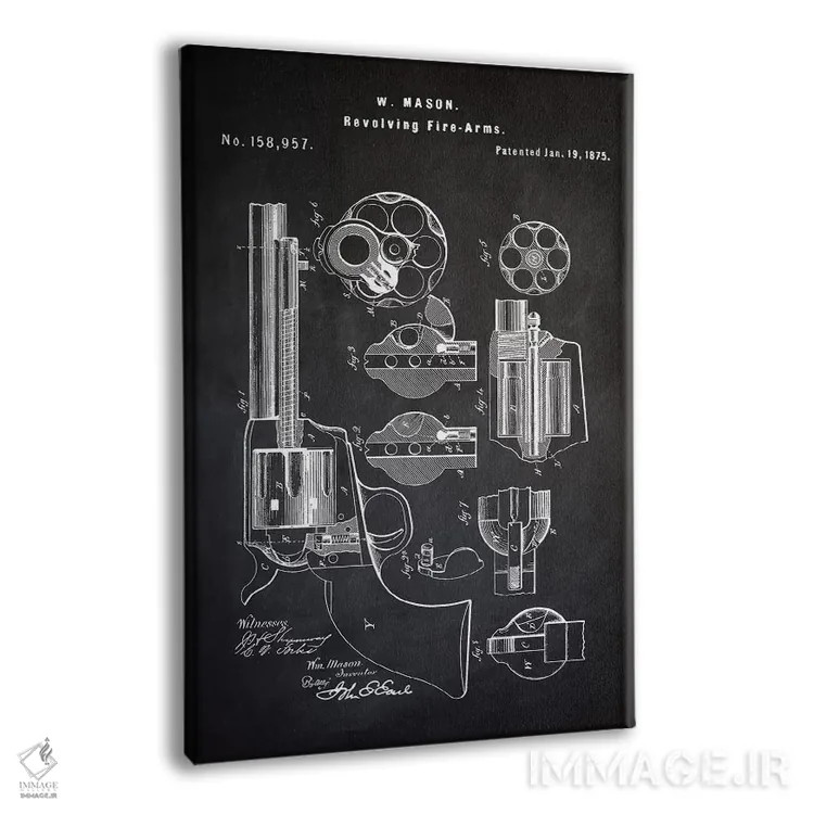 تابلو دکوراتیو هفت تیر W. Mason I اثر پتنت پرینت استور - نمای پرسپکتیو محصول