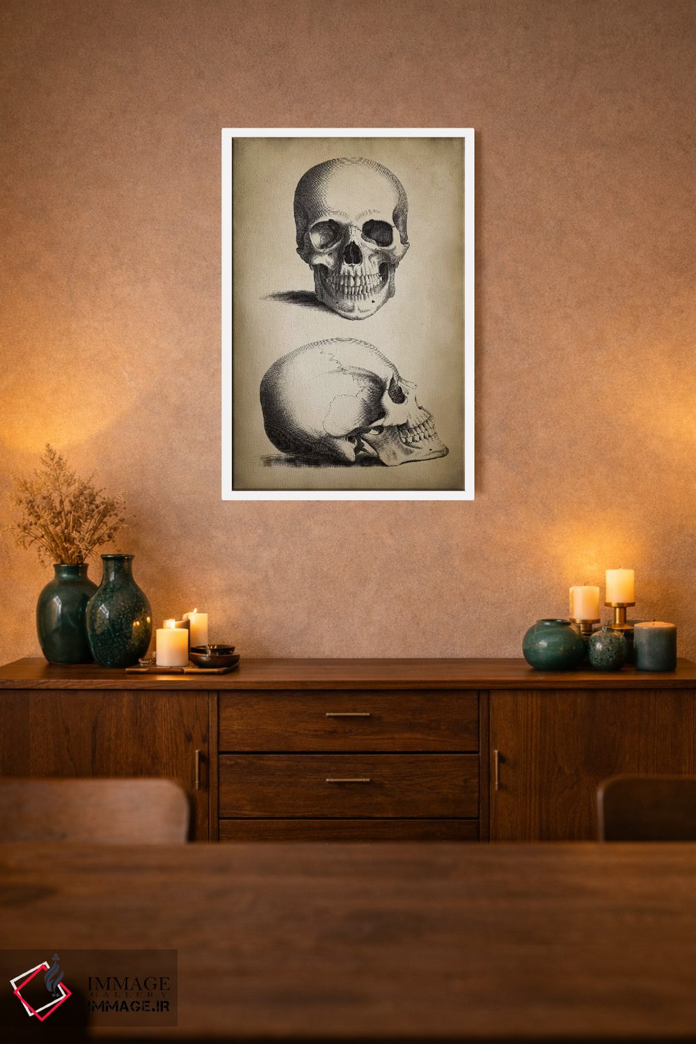 تابلو دکوراتیو جمجمه اثر پتنت پرینت استور - D1W