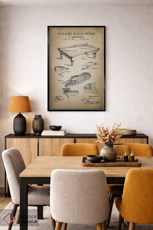 تابلو دکوراتیو بیلیارد I اثر پتنت پرینت استور - D5B
