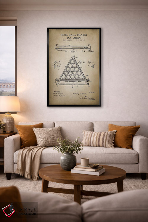 تابلو مدرن بیلیارد III اثر پتنت پرینت استور - D5B