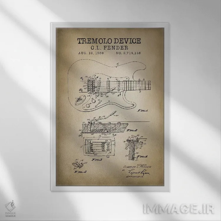 تابلو دکوراتیو دستگاه ترمولو اثر پتنت پرینت استور - نمای قابدار سفید