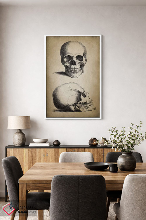 تابلو دکوراتیو جمجمه اثر پتنت پرینت استور - D3W