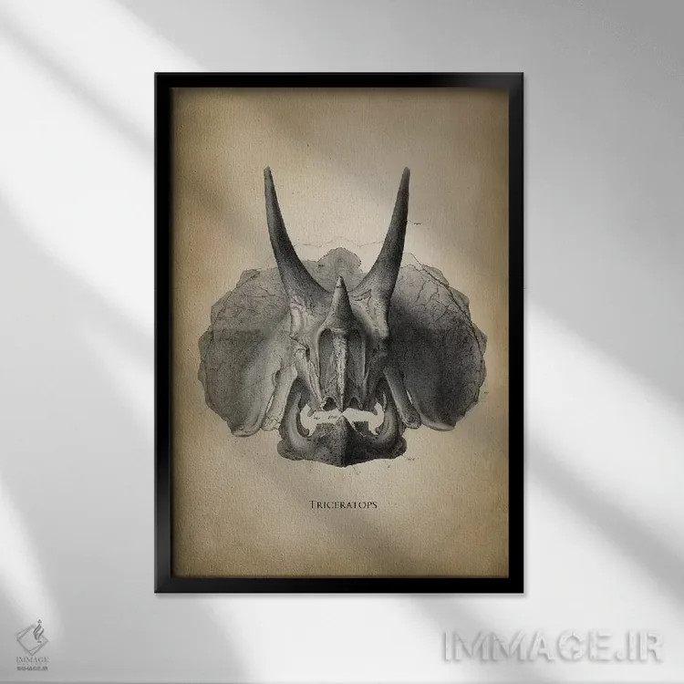 تابلو دکوراتیو تری سراپتوس اثر پتنت پرینت استور - نمای قابدار مشکی