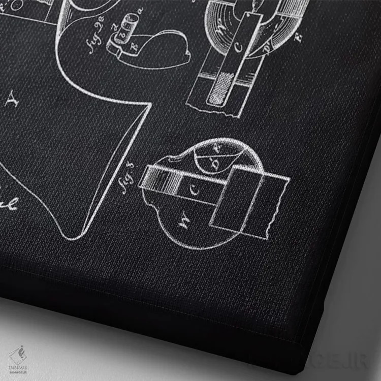 تابلو دکوراتیو هفت تیر W. Mason I اثر پتنت پرینت استور - نمای نزدیک بافت بوم