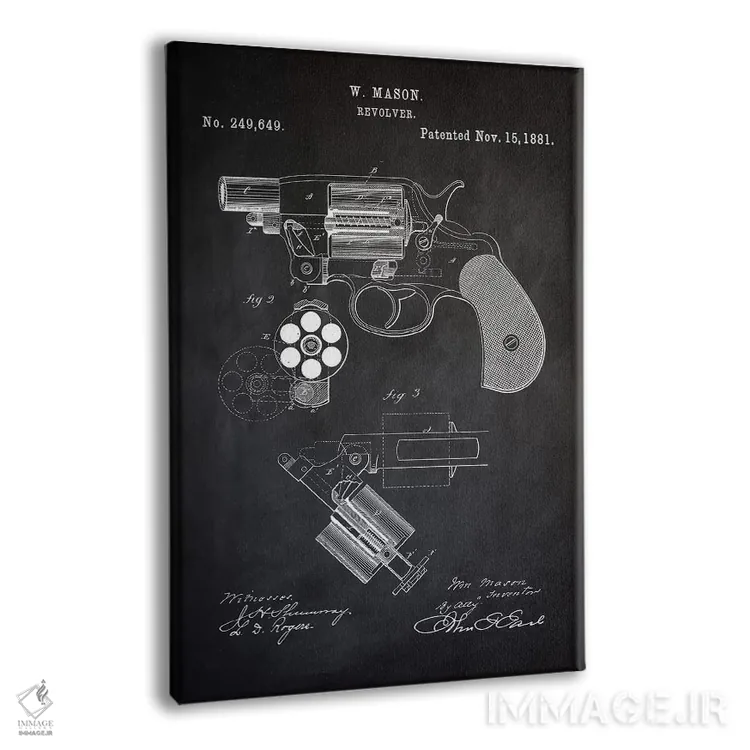 تابلو دکوراتیو هفت تیر W. Mason II اثر پتنت پرینت استور - نمای پرسپکتیو محصول