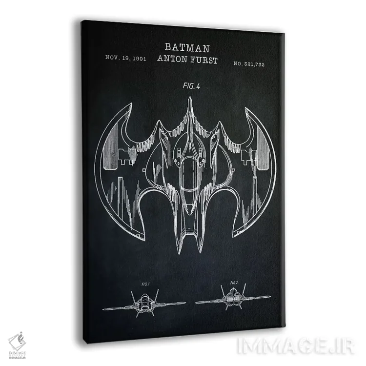 تابلو دکوراتیو بال خفاشی، سیاه اثر پتنت پرینت استور - نمای پرسپکتیو محصول