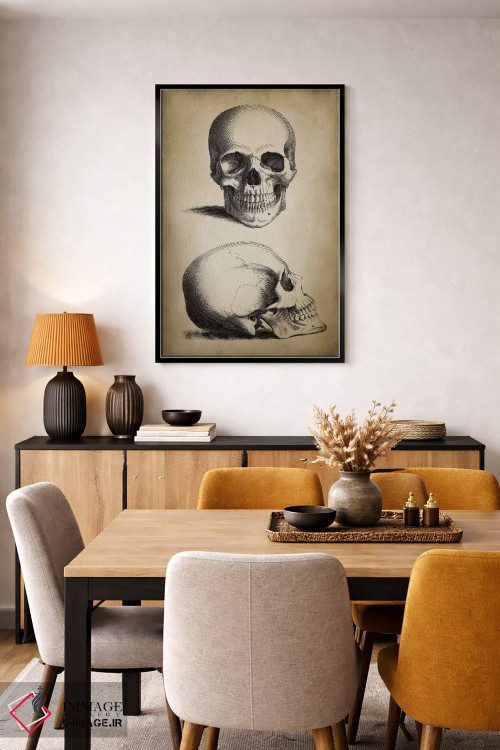 تابلو دکوراتیو جمجمه اثر پتنت پرینت استور - D6B