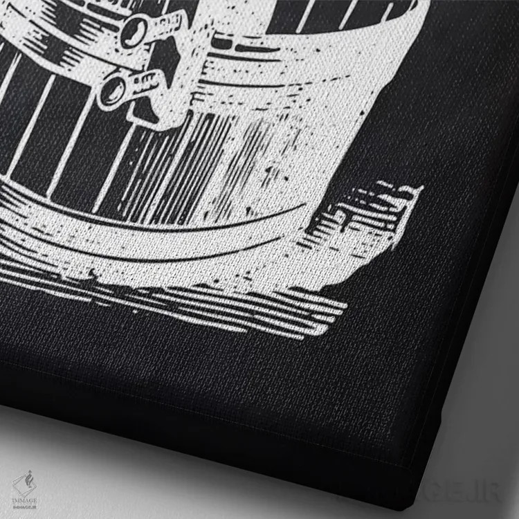 تابلو مدرن شستشو اثر پتنت پرینت استور - نمای نزدیک بافت بوم