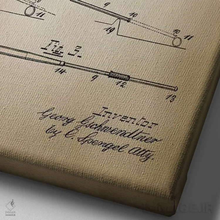 تابلو دکوراتیو بیلیارد VI اثر پتنت پرینت استور - نمای نزدیک بافت بوم