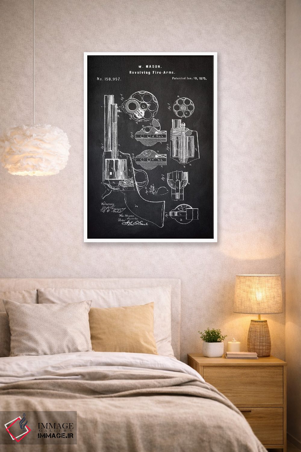 تابلو دکوراتیو هفت تیر W. Mason I اثر پتنت پرینت استور - D1W