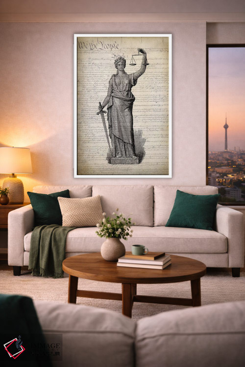 تابلو دکوراتیو قانون اساسی ایالات متحده اثر پتنت پرینت استور - D1W