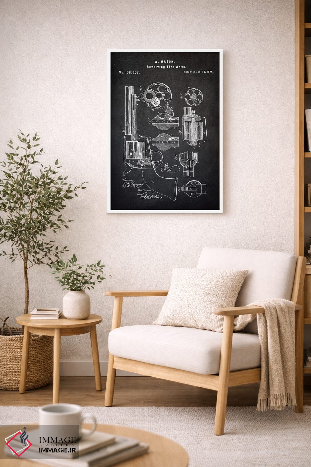 تابلو دکوراتیو هفت تیر W. Mason I اثر پتنت پرینت استور - D5W