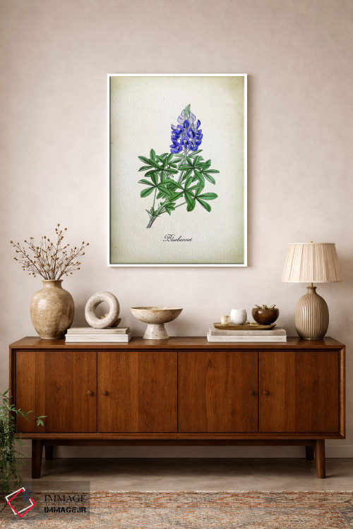 تابلو دکوراتیو گل بلو بونت اثر پتنت پرینت استور - D1W
