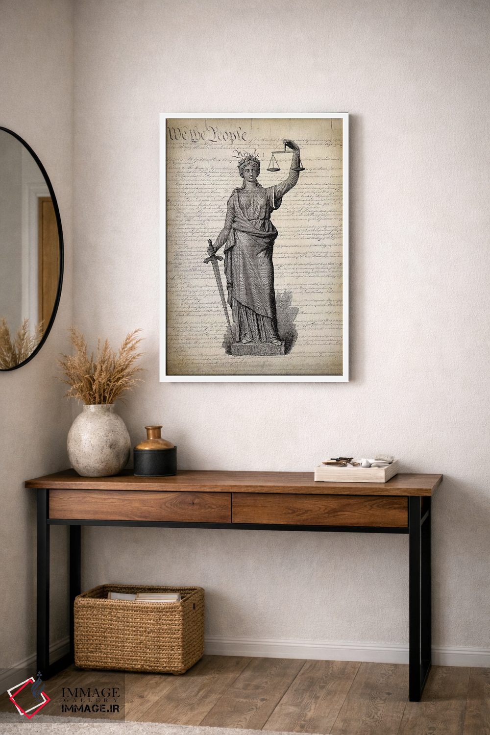 تابلو دکوراتیو قانون اساسی ایالات متحده اثر پتنت پرینت استور - D4W