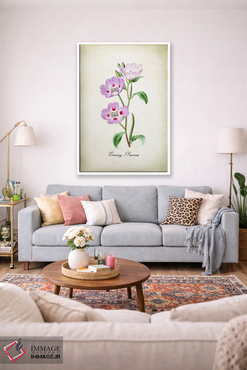 تابلو دکوراتیو گل پرایم رز شامگاهی اثر پتنت پرینت استور - D1W