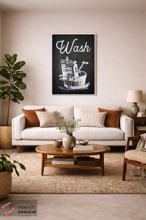 تابلو مدرن شستشو اثر پتنت پرینت استور - D2W
