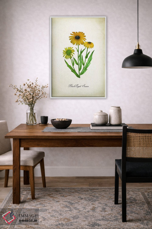 تابلو دکوراتیو گل بلک آید سوزان اثر پتنت پرینت استور - D2W