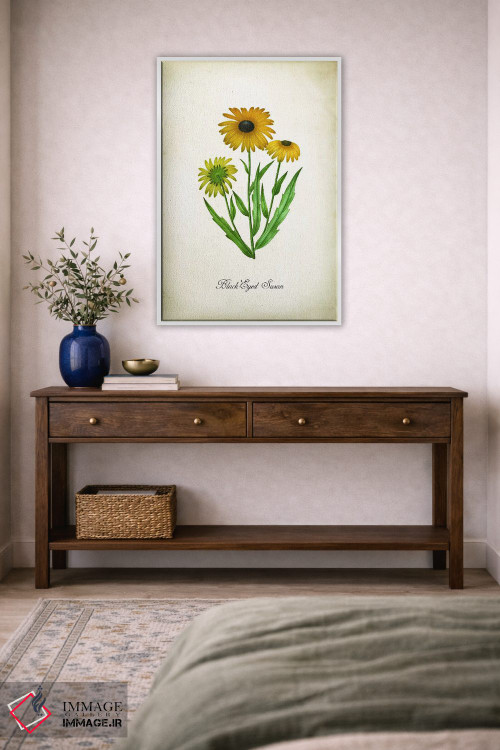 تابلو دکوراتیو گل بلک آید سوزان اثر پتنت پرینت استور - D3W