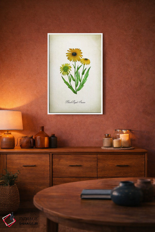 تابلو دکوراتیو گل بلک آید سوزان اثر پتنت پرینت استور - D4W