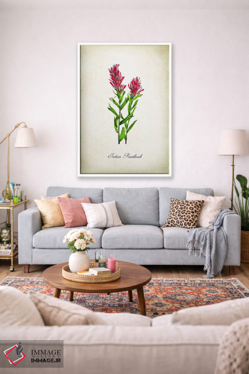 تابلو دکوراتیو گل ایندیان پینتبراش اثر پتنت پرینت استور - D1W