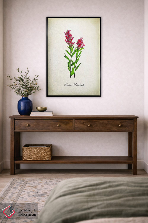 تابلو دکوراتیو گل ایندیان پینتبراش اثر پتنت پرینت استور - D5B