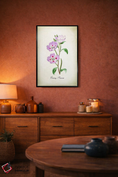 تابلو دکوراتیو گل پرایم رز شامگاهی اثر پتنت پرینت استور - D6B