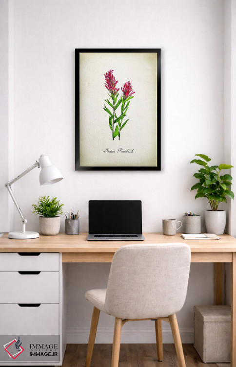 تابلو دکوراتیو گل ایندیان پینتبراش اثر پتنت پرینت استور - D6B