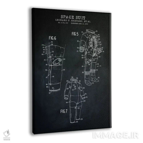 تابلو دکوراتیو لباس فضانوردی II اثر پتنت پرینت استور - نمای پرسپکتیو محصول