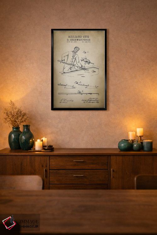 تابلو دکوراتیو بیلیارد VI اثر پتنت پرینت استور - D2B
