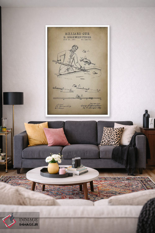 تابلو دکوراتیو بیلیارد VI اثر پتنت پرینت استور - D1W