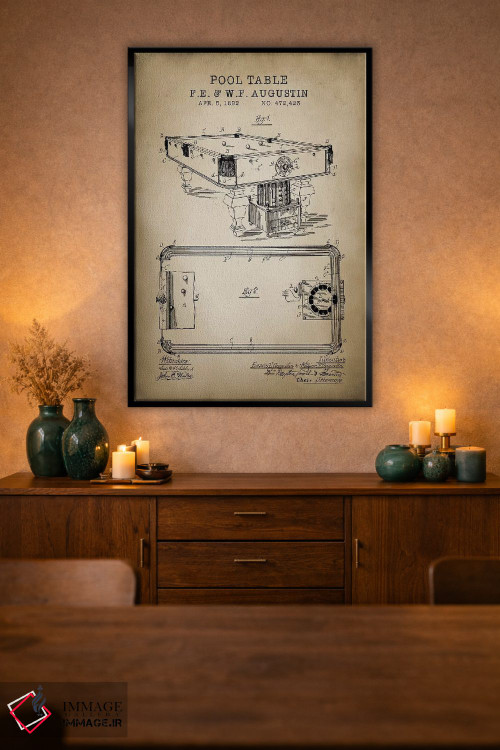 تابلو دکوراتیو بیلیارد IV اثر پتنت پرینت استور - D2B
