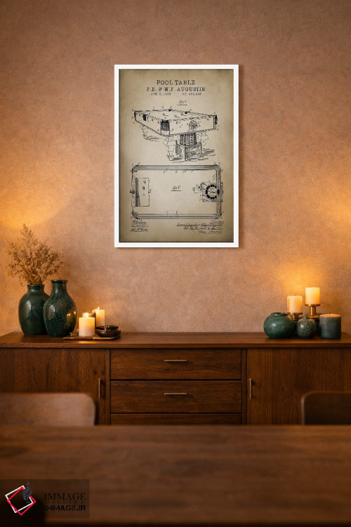 تابلو دکوراتیو بیلیارد IV اثر پتنت پرینت استور - D1W